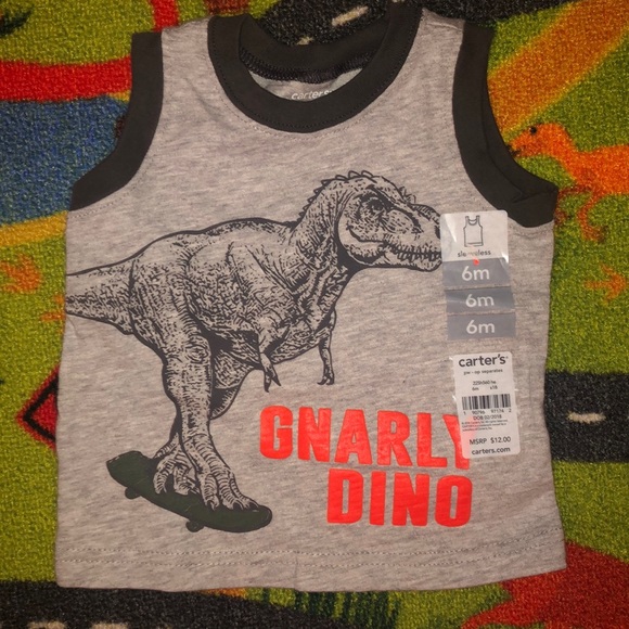 6mo 2 Carter’s top and 1 baby essentials onesie - Picture 4 of 4